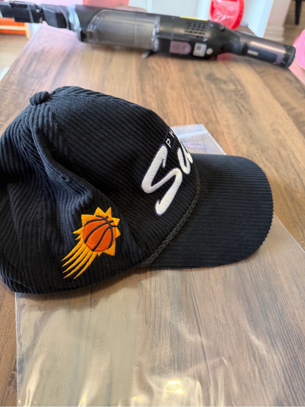 '47 Black Corduroy Baseball Cap Phoenix Suns embroidered Green Undervisor NeW - Picture 4 of 15